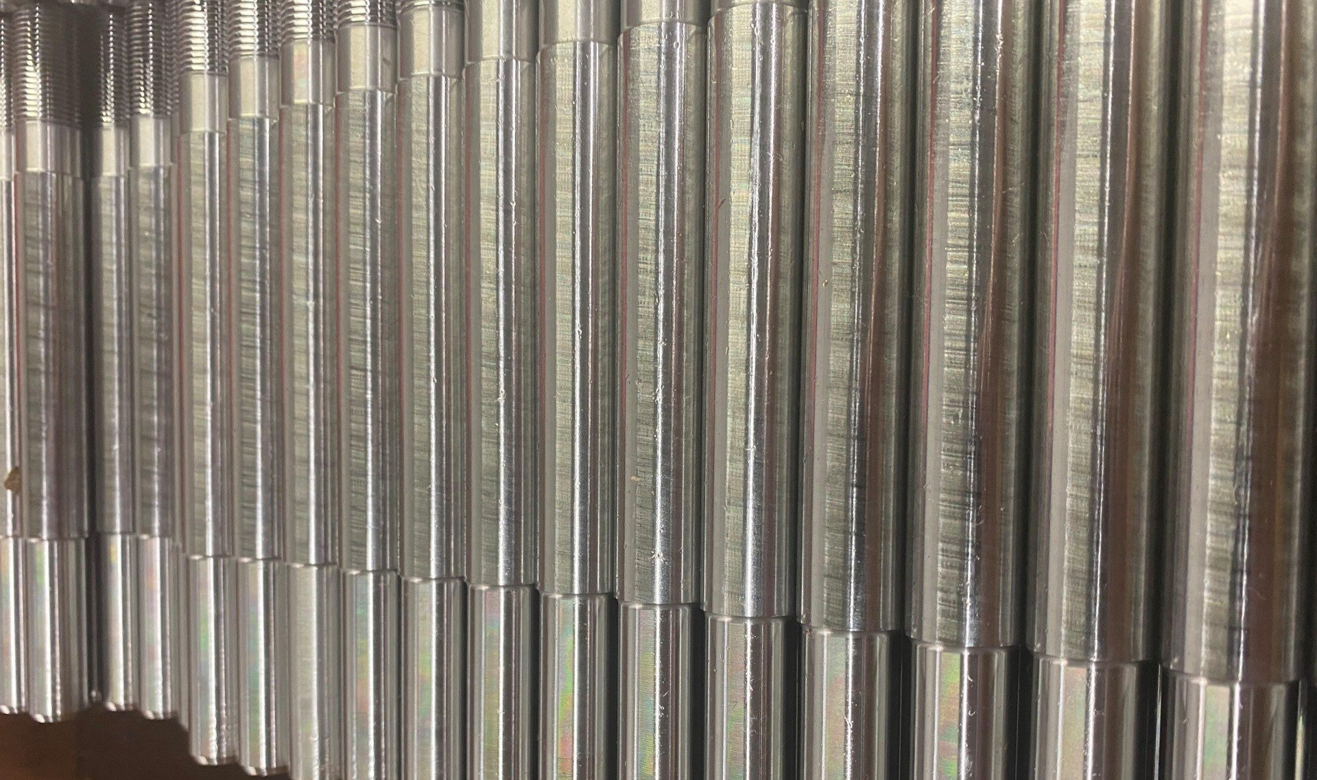 Close-Up of Rolled Threads 2B Blanks