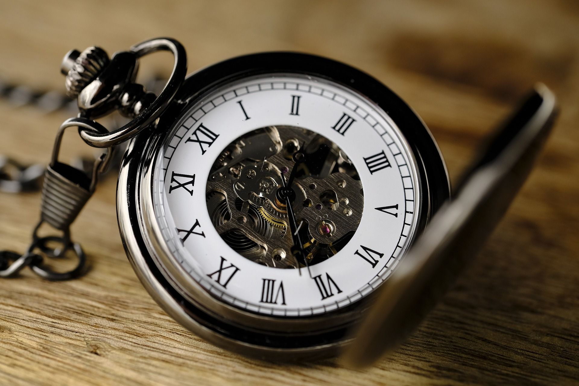 Close-up of antique-looking pocket watch